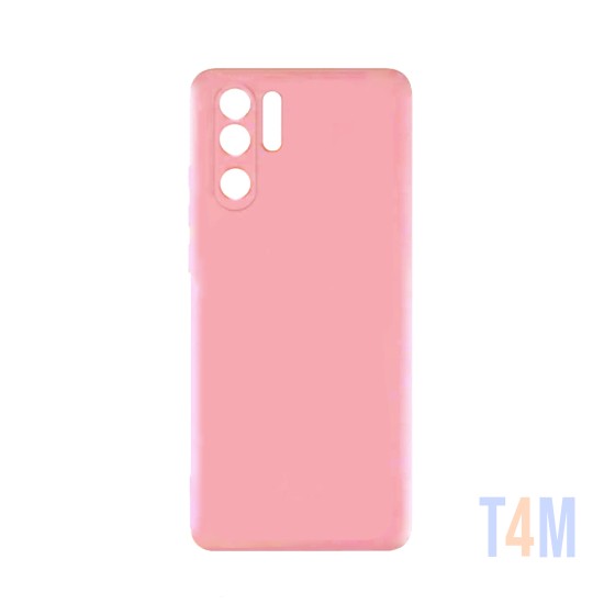 Capa de Silicone com Moldura de Câmera para Huawei P30 Pro Rosa